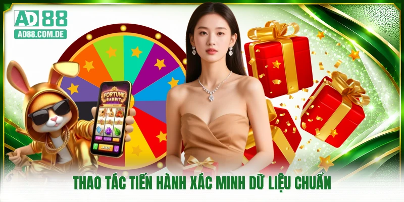Thao tác tiến hành xác minh dữ liệu chuẩn