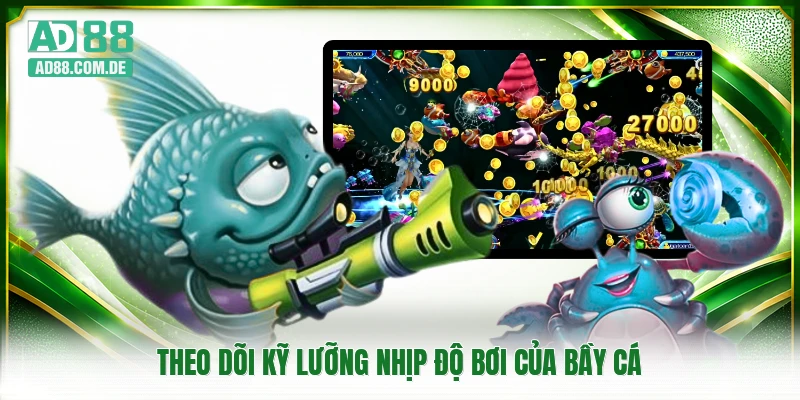 Theo dõi kỹ lưỡng nhịp độ bơi của bầy cá